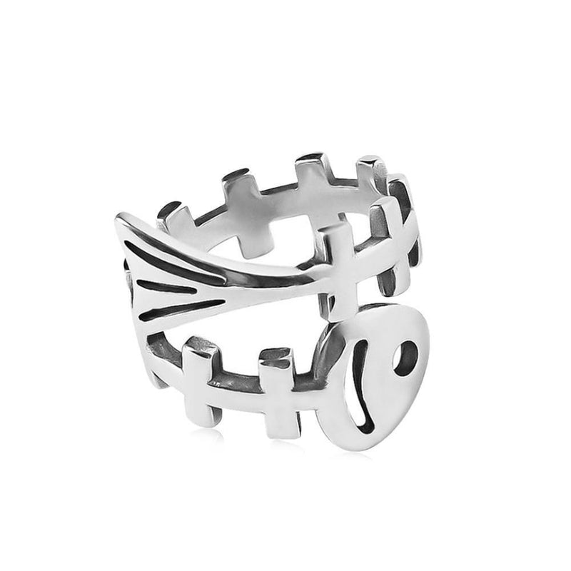 Wear Thimble Yarn Guides Knitting Ring Fish Bone Shape Sewing Crochet Loop