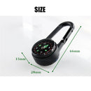 Snap Hook 3 in 1 Metal Compasses Double Sided Compass Thermometer Carabiner