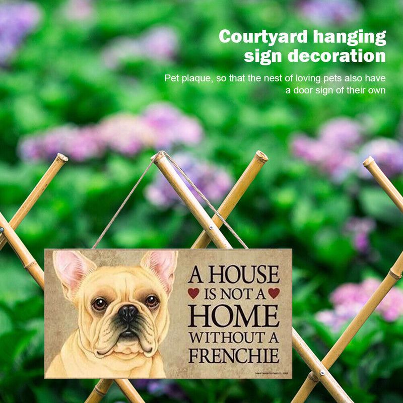 Door Sign Wood Lovely Dog Pattern Hanging Plaques for Dog House Decor Suppl