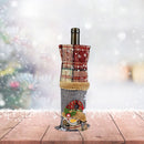 Christmas Plaid Wine Bottle Bags Santa Snowman Holiday Dinner Table Decoration
