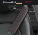 2pcs Car Seat Belt Pads Harness Cushioned Safety Shoulder Strap Cover Black/Red