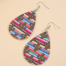 Leopard Cactus Leather Earring Set Jewelry Decoration Christmas Halloween G