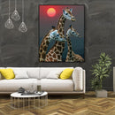 Painting By Numbers Kit DIY Giraffe Sun Hand Painted Canvas Oil Art Picture