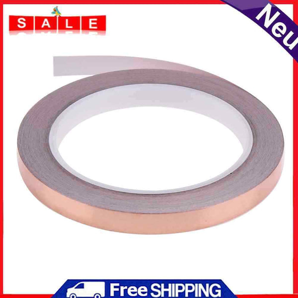 1 Roll 20M 10mm Single Copper Film Tape Conductive Adhesive EMI Shield