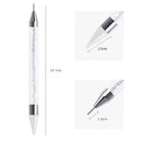Dual Heads Dotting Wax Pen Point Drill Picker Nail Art Studs Dotter DIY Too