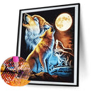 Handmade Wolf 5D DIY Full Round Diamonds Drill Drawing Kits for Home Bedroom