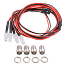 4pcs 5mm Red LED Lights Kits for 1/12 1/18 1/10 1/8 Axial Scx10 Traxxas RC