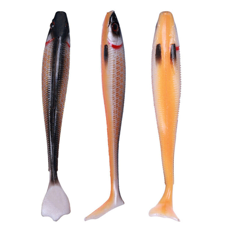 5pcs Simulation Spinpoler 9cm 5.6g Lures Artificial Soft Fishing Bait (B)