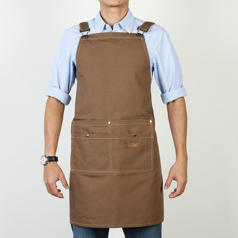 Men Lady Daily Apron Adjustable Cafe Restaurant Pinafore Kitchen Home (E) Newly