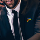 1 Pcs Ukraine DE Brooch Country Flag Badge Clothes Cufflinks Love Peace(A)