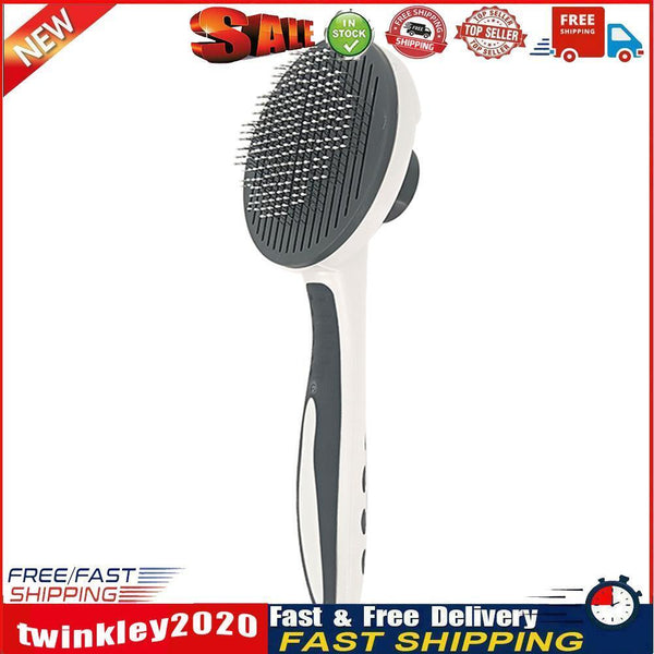 Stainless Steel Bristle Dog Hair Remover Comb Hair Grooming Brush (Grey) Newly