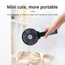 Folding Handheld Desktop Summer Cooling Fan for Travel Office Dorm (Black)