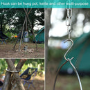 Stainless Steel Hanging Rack Barbecue Tripod Storage Rack Camping Tripod