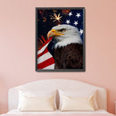DIY Independence Day Eagle Flag Full Drill Round 5D Diamond Painting Handmade
