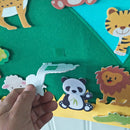 Kids DIY Felt Animal Tree Handmade Montessori Educational Toys (Grassland) Newly