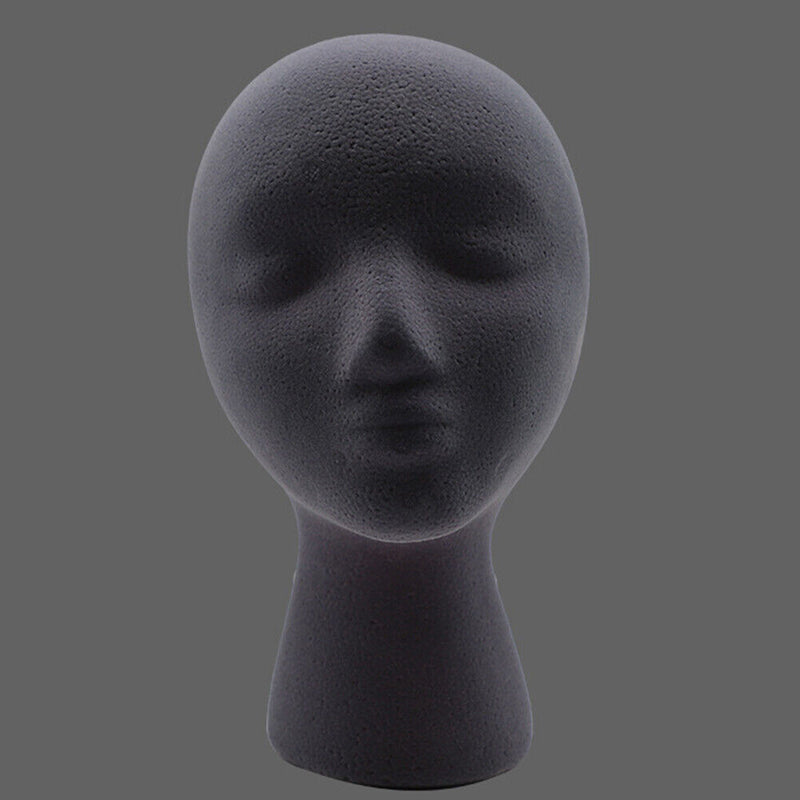 Female Styling EPS Flocking Head Mold Wig Glasses Holder Stand Rack (Grey) Newly