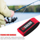 Fishing Rod Wrap Bundle Elastic Rod Fastening Strap  Rod Belts Rod (Red) Newly