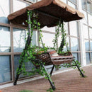 6.56ft Ivy Leaf Garland Green Plant Plastic Vine Foliage Decorations Y5Z2