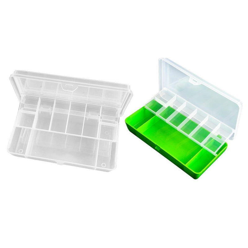 11 Compartments Fishing Box Double Layer Lure Hook Storage Case (Clear)