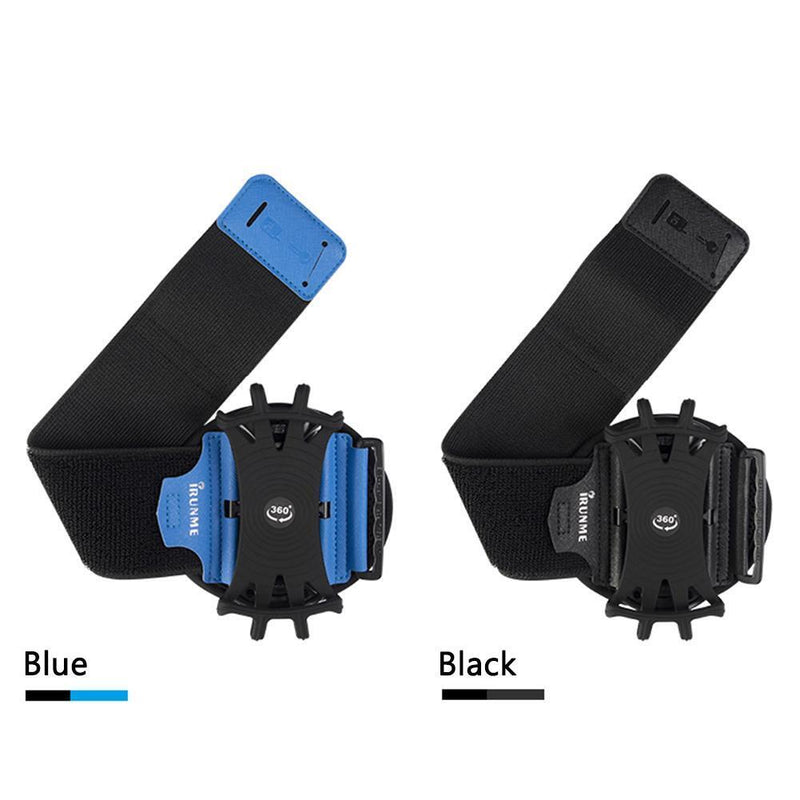 Outdoor Sport Phone Wrist Holder Removable Rotating Phone Armband (Blue)