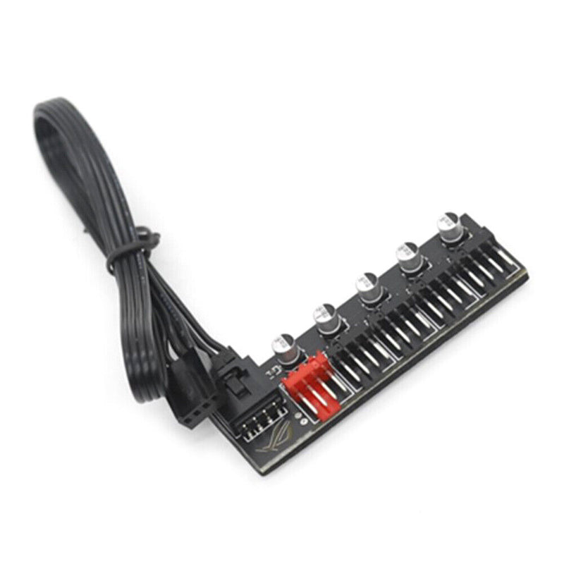 5-Port Desktop PC Cooler Cooling Fan Hub Splitter Controller for 4-Pin PWM Fan