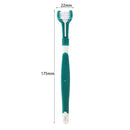 Three Sided Pet Toothbrush Dog Brush Bad Breath Tartar Tool (Dark Green) Newly