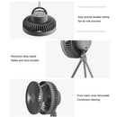 Desk Stand Air Cooling Fan Outdoor Camping Ceiling Fan (Dark Gray 4000mAh) Newly