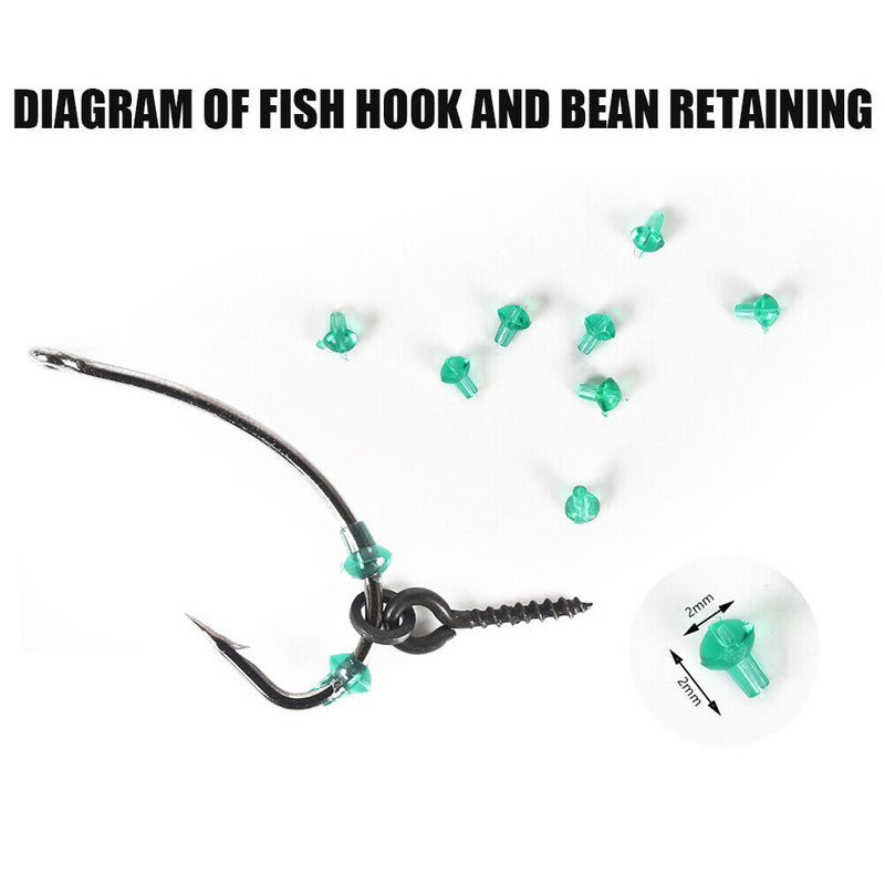 300x Carp Fishing Tackle Kit Swivels Hooks Sleeves Stop Beads Boilie Accessories