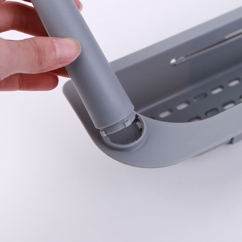 Expandable Kitchen Sink Rack Retractable Household Sink Dish Pool (Grey) Newly