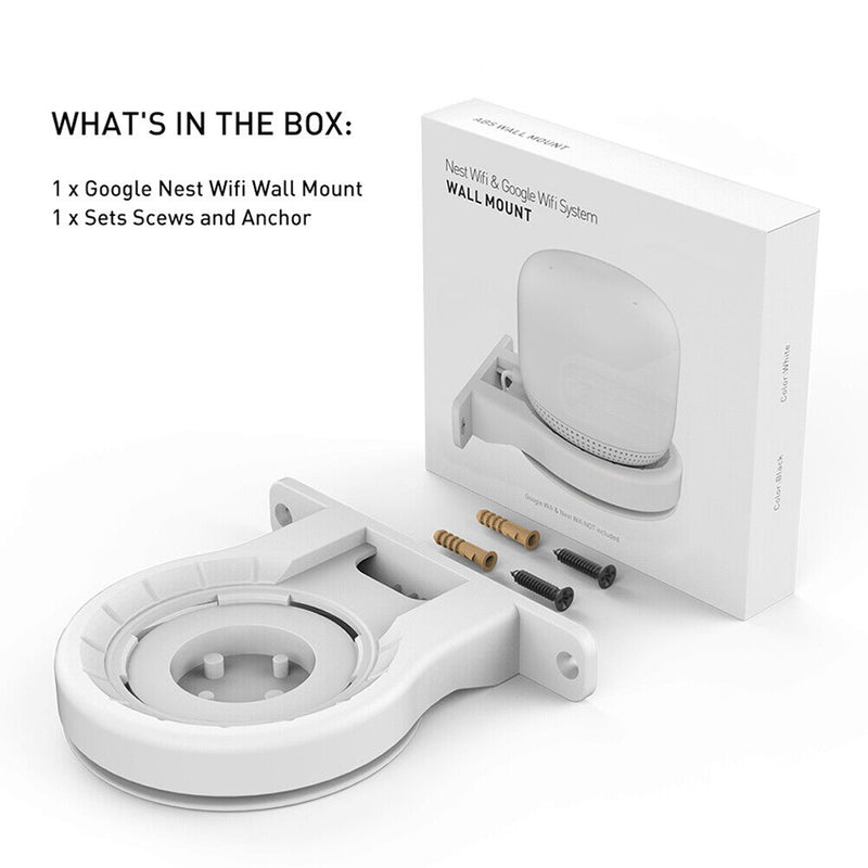 1pc Smart Speaker Wall Bracket for Google Nest WiFi Wireless Router (White)
