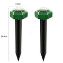 2x Solar Ultrasonic Mouse Mole Pest Rodent Repeller for Outdoor Yard Garden