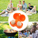 2 Grids Egg Storage Box Camping Picnic Hiking Carrier Egg Holder (Orange) Newly