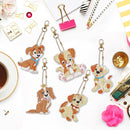 5D Diamond Painting Keyring Kits DIY Animal Keychain Jewelry Mosaic Decorat