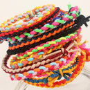 Fashion Braided Colorful Wave Hair Rope Elastic Rubber Hairband Ponytail Holder
