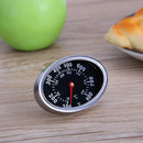 Oval Stainless Steel BBQ Grill Meat Thermometer Gauge Temperature