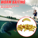 50pcs 2.4cm 0.5g PVC Maggot Wobblers Bionic Fishing Lures Artificial Soft Bai