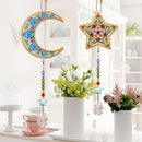 #A 2pcs 5D Keychain Pendant Diamond Painting Kit Art Craft Handmade Gift Decor
