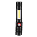 COB Work Flashlight 4 Mode Waterproof Zoom Torch for Outdoor Camping Emergency