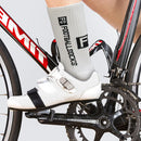 Round Silicone Suction Non Slip Football Socks Sports Training Sock (White)