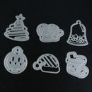 6pcs Carbon Steel Christmas Tree Decor Cutting Dies Stencils For DIY Card-177156