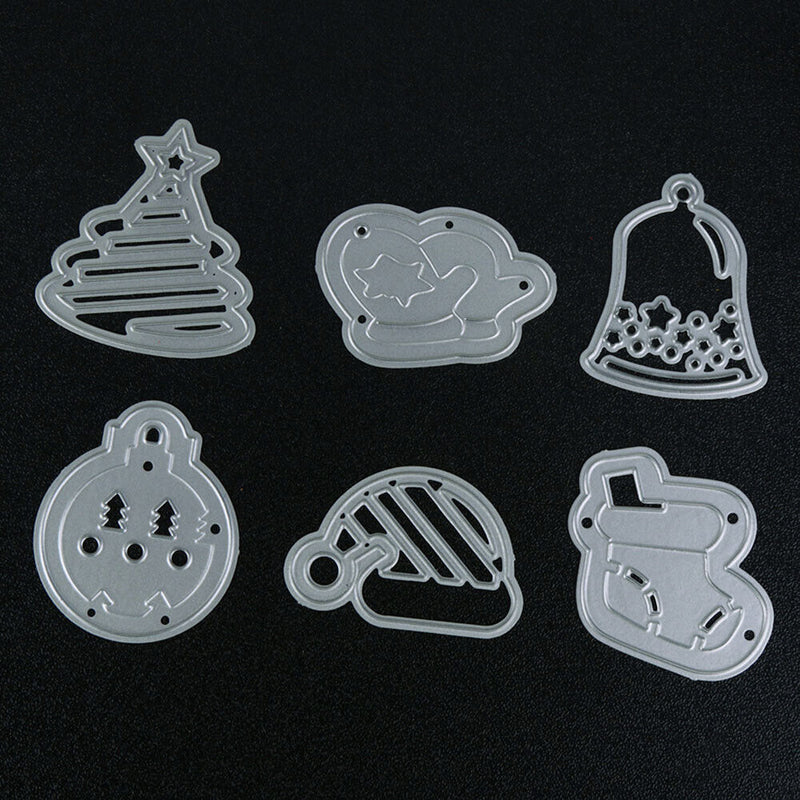 6pcs Carbon Steel Christmas Tree Decor Cutting Dies Stencils For DIY Card-177156
