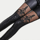 Sexy Womens Fashion Faux Leather Gothic Punk Leggings W1P7 Skinny Lace HOT F9J3