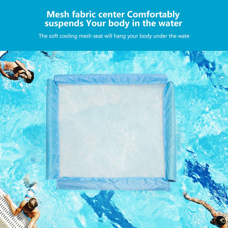 Polyester Water Floating Chair & Blue Swimming Equipment Square Sling Bed Newly