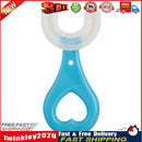 Silicone U-shaped Toothbrush 360 Degree Soft Brush for Kids (Heart Blue) Newly
