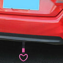 JDM Heart Train Bus Handle Hand Strap Car Rear Bumper Warning Loop (Pink)