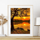5D Diamond Painting Sunset Lake Full Square Rhinestone DIY Home Decoration Gift