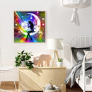 DIY 5D Girl Moon Full Square Rhinestone Painting Kit Diamond Drawing Room D