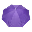 Anti-Rain Elastic Band Head Umbrella Hat Outdoor Sunscreen Tool(Purple)