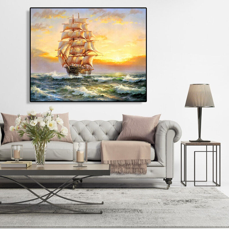Painting By Numbers Kit DIY Vessel Canvas Oil Art Picture for Home Wall Decor