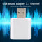 USB Sound Card 7.1 Channel External USB To 3.5mm Audio Adapter for Laptop Newly